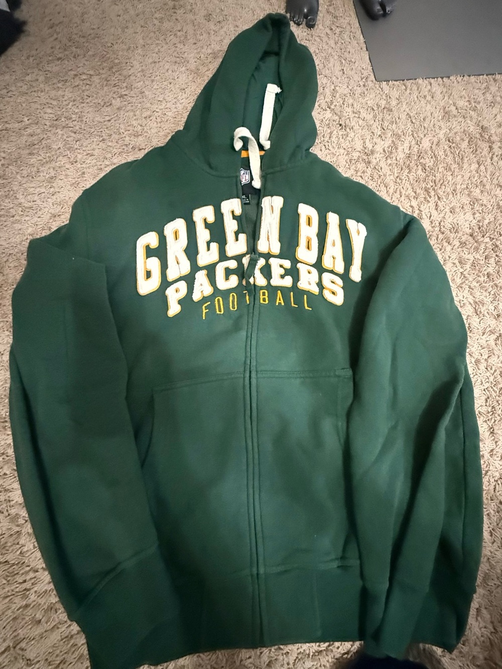 NFL Green and Yellow Team Hoodie - XL